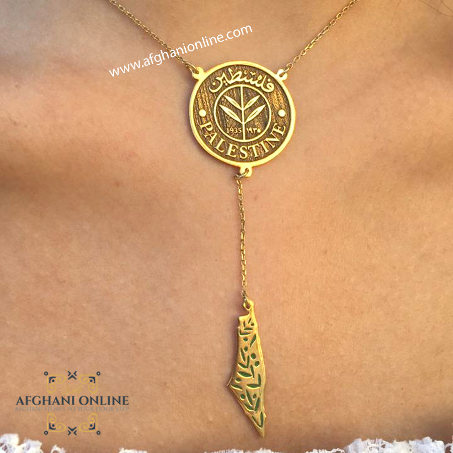 Palestine deals coin necklace