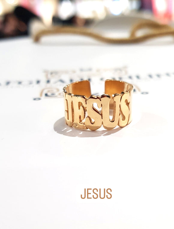 Jesus Head CZ Diamond Rings 14K Gold Plated