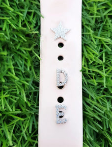 Initials charm - letters watch pins - Star charms - apple watch charms - crystal pin for band - cubic zirconia - apple watch pins and charms - Dubai jewelry - jewelry for watch