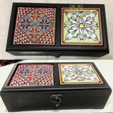 Tea box - Palestine souvenirs - oriental box - wooden handicrafts - accessories box - Jordan gifts - Ajamic - Afghani online, handmade - Arabian box - ceramic - embroidery منتجات شرقية يدوية - تطريز فلسطيني - هدايا الأردن - هدايا فلسطين -الافغاني